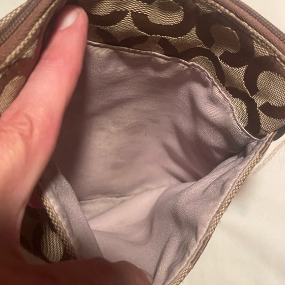 Coach Parker Crossbody Bag In Signature Crème Jacquard W Gold Accents GUC - Picture 7 of 16